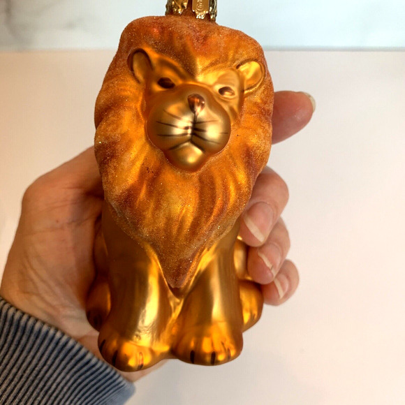 Midwest Cannon Falls Lion Christmas Ornament Blown Mercury Glass Germany B2 - Picture 2 of 5